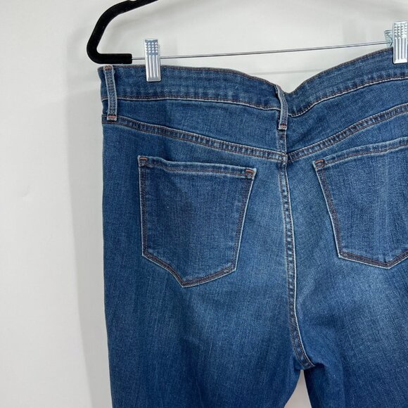 Old Navy Pop Icon Skinny Leg Dark Wash Faded Mid-Rise Blue Denim Jeans - Picture 8 of 12